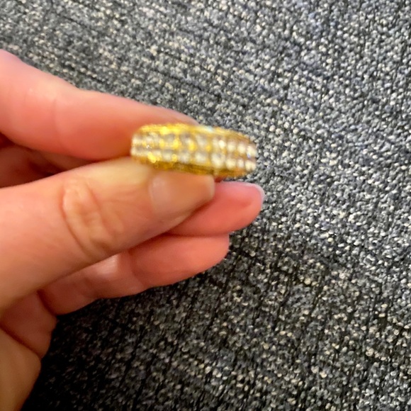 ๐ 2 Gold Tone & Rhinestone Rings ๐ - Picture 8 of 8